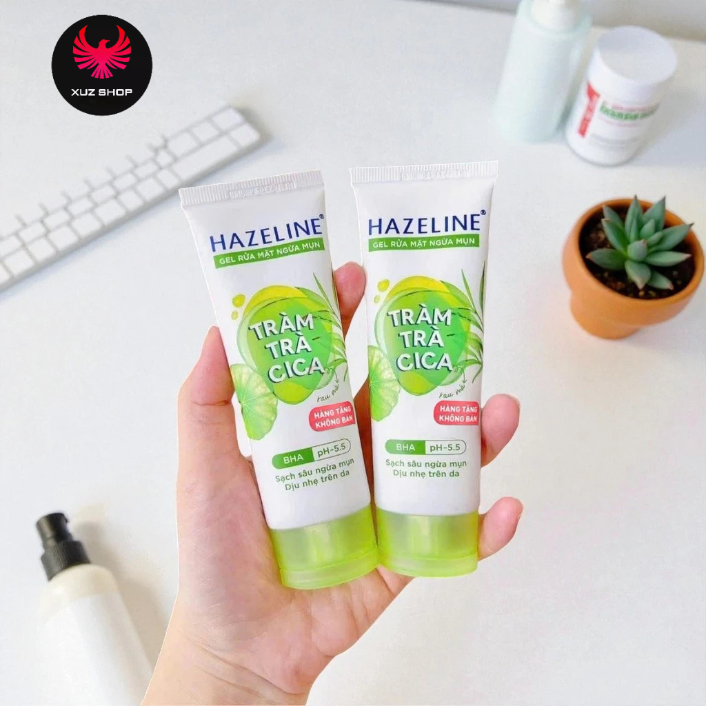 40g✅️🎷Sữa Rửa Mặt (GEL)Hazeline Tràm Trà Cica ✨ Làm sạch – Giảm mụn – Làm dịu da – Hỗ trợ sáng da