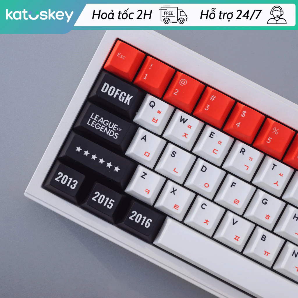 Keycap T1 Vô địch CKTG 2025 PBT Cherry Profile, Keycap Giá Rẻ cho Rapid ...