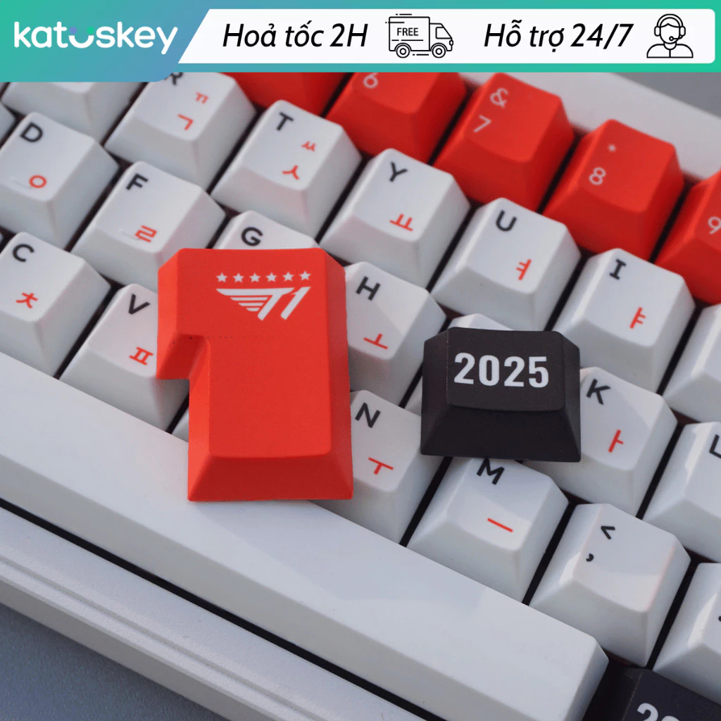 Keycap T1 Vô địch CKTG 2025 PBT Cherry Profile, Keycap Giá Rẻ cho Rapid ...