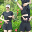 Đồ tập gym, yoga, aerobic nữ áo cộc quần 2 lớp (Có túi quần) form chuẩn chất liệu co dãn cao cấp (TN1)