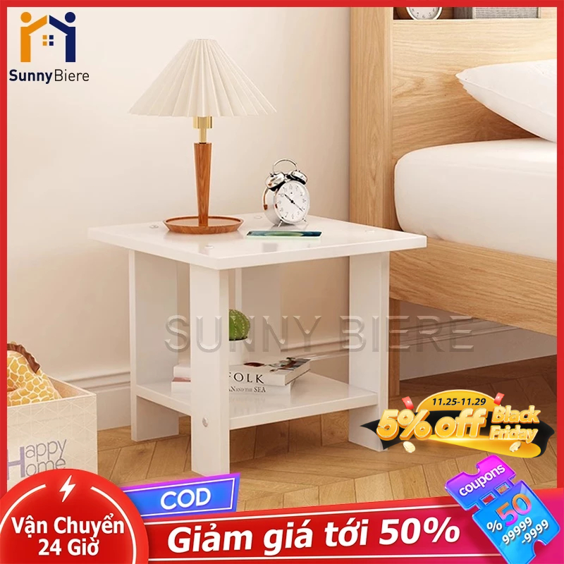 SUNNY Tủ Tab Đầu Giường 2 Tầng Để Đồ Đèn Ngủ Kệ Decor Bằng Gỗ Phủ Melamin Cao Cấp Trang Trí Phòng