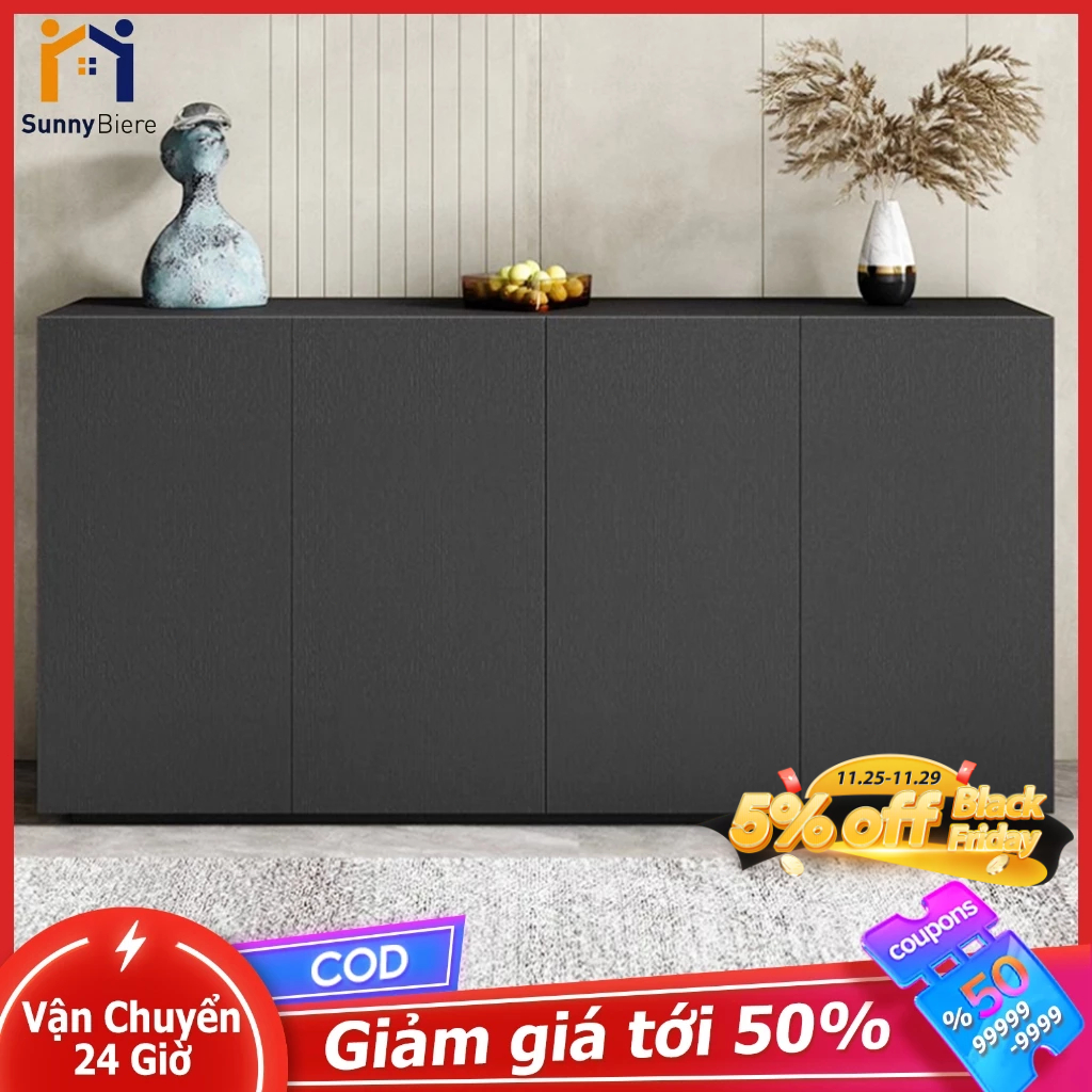 SUNNY Tủ đựng đồ ăn và chén bát tủ buffet decor phòng ăn hiện đại đa năng tiết kiệm diện tích