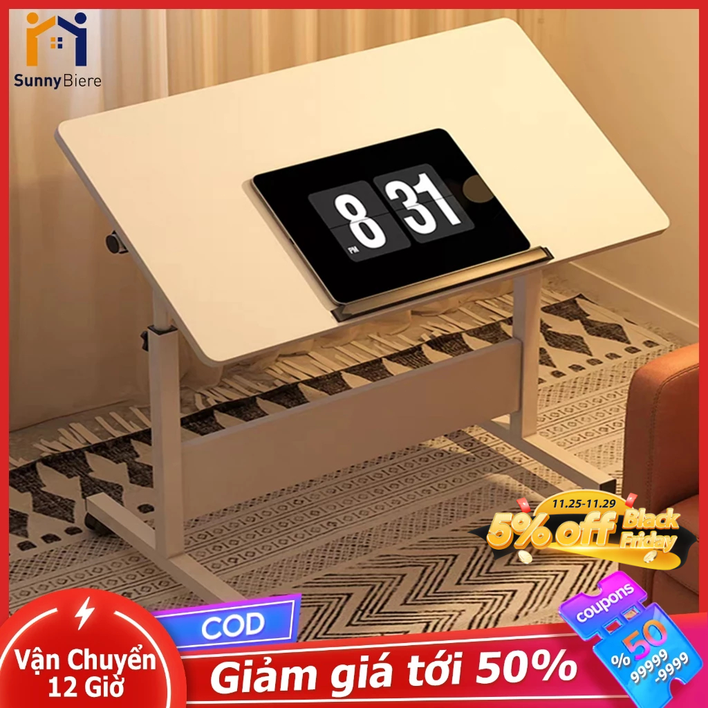 SUNNY Bàn Học Xếp Gọn Di Động 60x40x65-87cm Bàn Có Thể Gấp Lại Tiết Kiệm Diện Tích Chắc Chắn Và Tiện Lợi