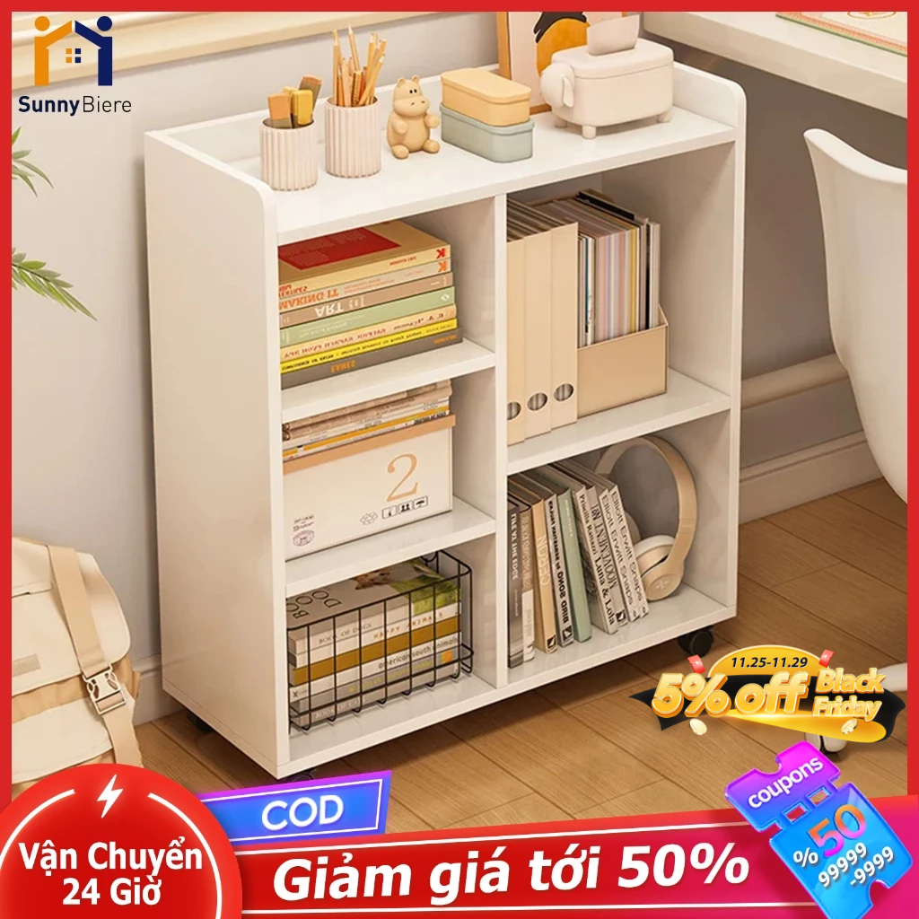 SUNNY Tủ lưu trữ dạng lưới 5 tầng có bánh xe di động ngăn kéo rộng tiết kiệm không gian dễ lắp ráp