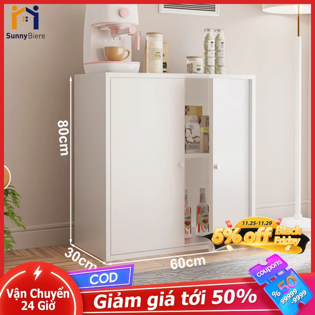 SUNNY Tủ Buffet Đựng Đồ Đa Năng Cao Cấp Tủ Gỗ Mdf Chống Thấm Dung Lượng Lớn Thiết Phù Hợp Làm Tủ Bếp