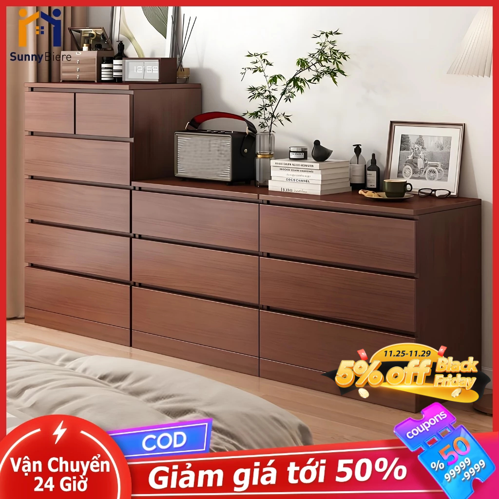 SUNNY Tủ ngăn kéo gia đình cao cấp sang trọng đa năng lưu trữ lớn bền đẹp