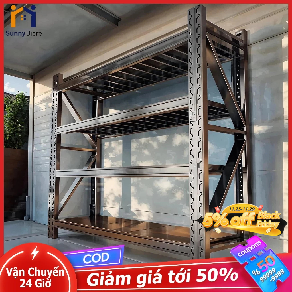 SUNNY Kệ sắt nhiều lớp đa năng có khả năng chịu lực tốt dễ lắp ráp và tiết kiệm không gian
