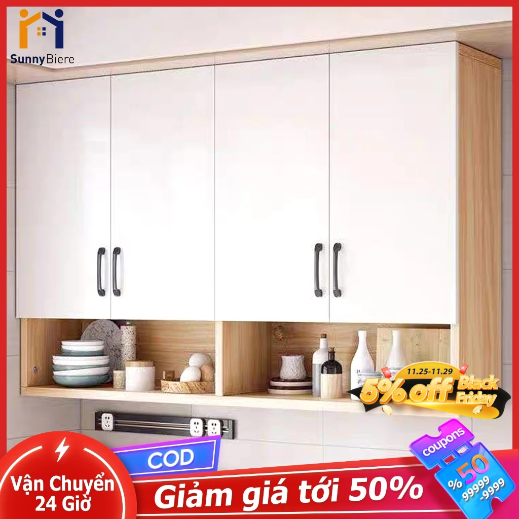 Tủ bếp treo tường gỗ nhập khẩu công cao cấp dễ dàng lắp ráp tủ bếp treo tường mini đa năng D120xR30xC80cm
