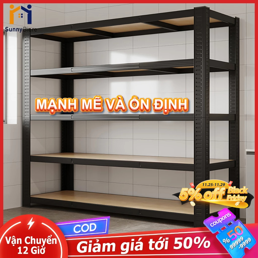 SUNNY Kệ Sắt + MDF V Lỗ 3/4/5/6 Tầng Kệ Đa Năng Cao Cấp Giao Hàng Nhanh Từ Nhiều Kích Thước Lựa Chọn