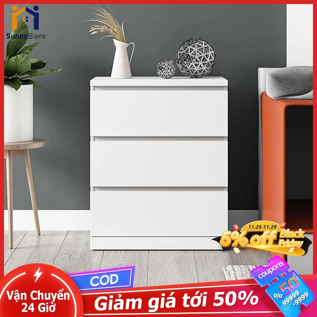 SUNNY Tủ ngăn kéo thấp tủ đa năng không bánh xe tủ lưu trữ phù hợp cho phòng ngủ ký túc xá