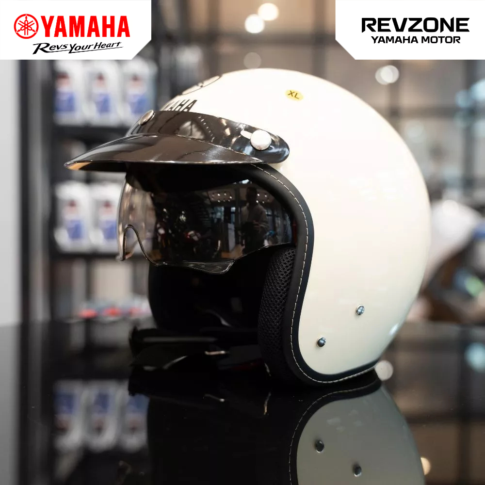 Mũ bảo hiểm 3/4 Yamaha Cao Cấp Jet Ivory