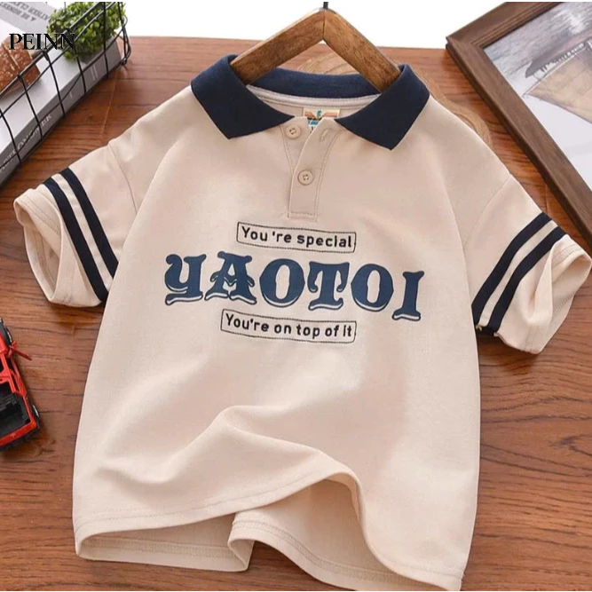 [Peinn] Áo polo ngắn tay dành cho bé trai 14-52kg mẫu YAOTOI. Thiết kế đẹp, chất liệu mềm mạI. H19 - EB55