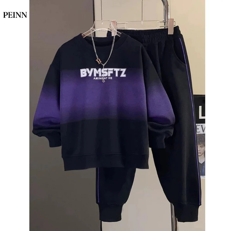 [Peinn] Set bộ quần áo thu đông dành cho bé trai 14-45kg mẫu BYMS. Thiết kế đẹp, chất liệu ấm áp. D3 - EB68