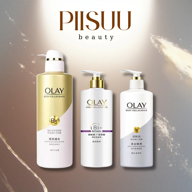 Sữa Dưỡng Thể OLAY B3+ Optic Glow Luminous Niacinamide Body Lotion (250ml) – Dưỡng Trắng & Hiệu Ứng Sáng Da