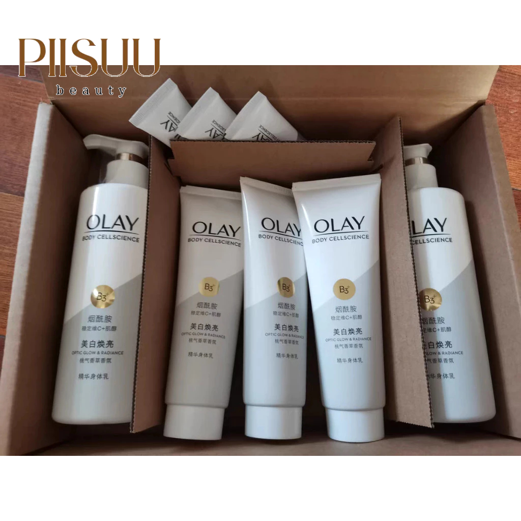 Sữa Dưỡng Thể OLAY B3+ Optic Glow Luminous Niacinamide Body Lotion (250ml) – Dưỡng Trắng & Hiệu Ứng Sáng Da