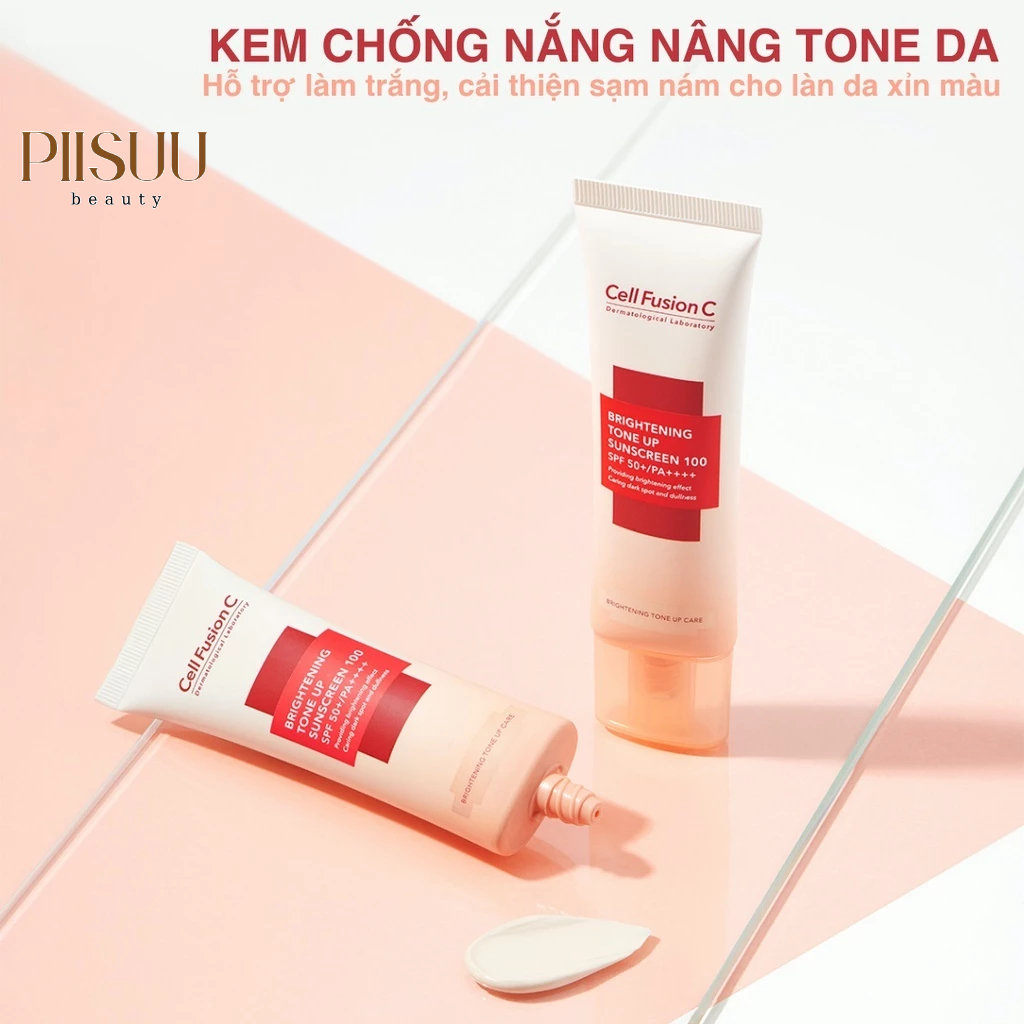 Kem chống nắng Cell Fusion C Nâng Tông Cho Mọi Loại Da Toning Sunscreen 100 SPF50+ Hàn Quốc