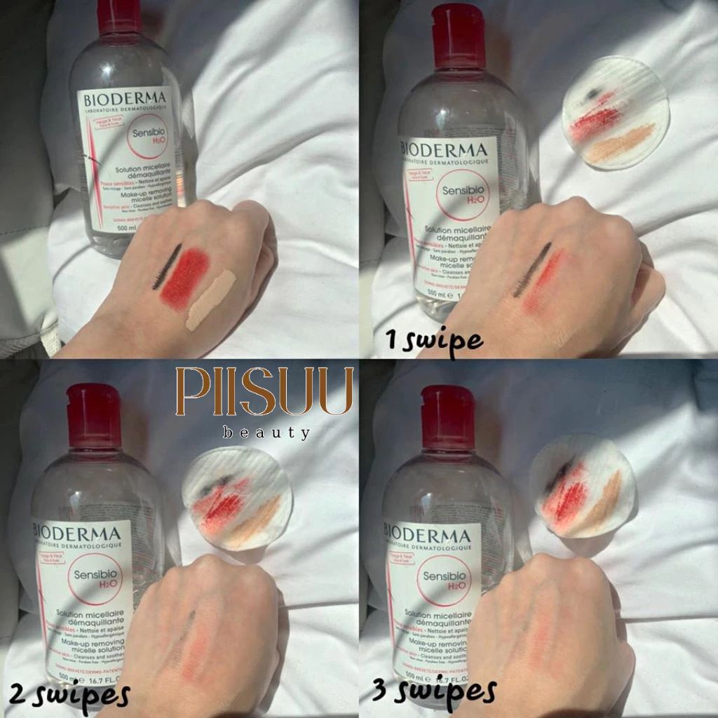 Nước Tẩy Trang Bioderma Micellar H2O 500ml - SENSIBIO (Hồng) cho Da Nhạy Cảm & SÉBIUM (Xanh) cho Da Dầu Mụn