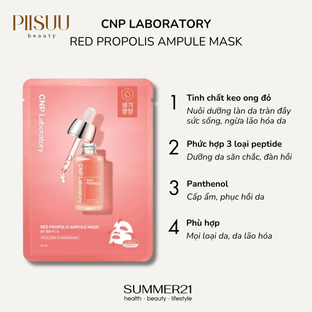 Mặt Nạ CNP Laboratory Ampule Mask - Cấp Ẩm, Phục Hồi & Dưỡng Chất Chuyên Sâu Từ Ampule