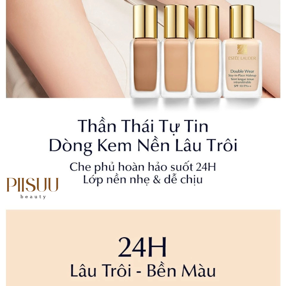 Kem Nền Estee Lauder Double Wear Stay-In-Place Makeup SPF10/PA++ Lâu Trôi 24h, Che Phủ Hoàn Hảo, Kiềm Dầu Tốt Nhất