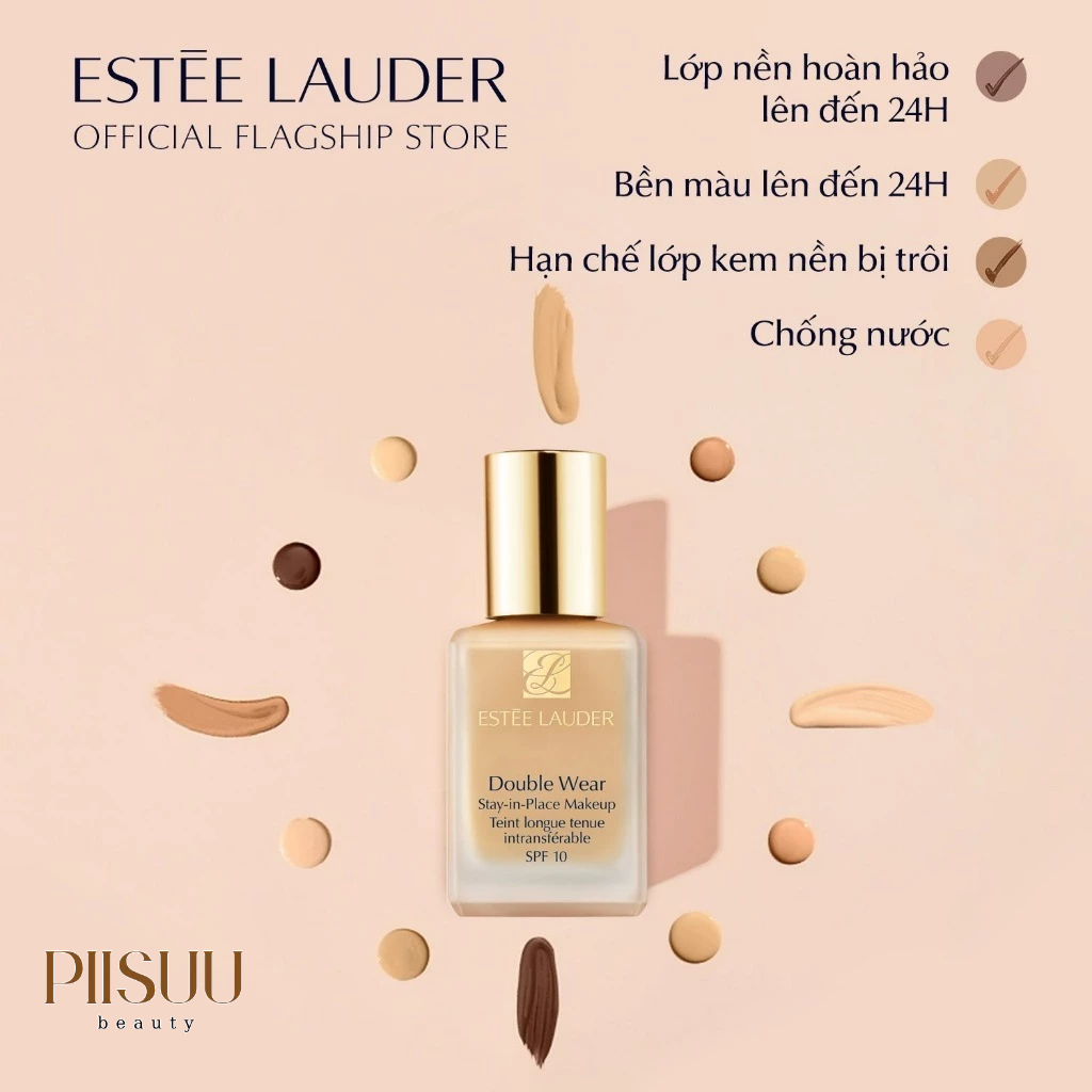 Kem Nền Estee Lauder Double Wear Stay-In-Place Makeup SPF10/PA++ Lâu Trôi 24h, Che Phủ Hoàn Hảo, Kiềm Dầu Tốt Nhất