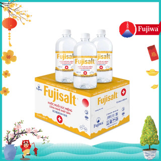 Thùng 12 Chai Nước Súc Miệng Ion Muối Fujisalt 680ml Hương Bạc Hà The Mát - Bảo vệ răng miệng, Nướu, Vòm Họng hằng ngày