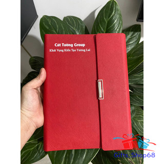 Giftset - Combo Bộ quà tặng sổ da + bình giữ nhiệt và bút ký kim loại - quà tặng văn phòng, thầy Cô giáo