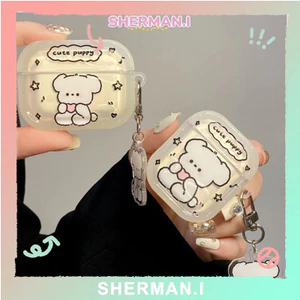 Vỏ bảo vệ tai nghe Bluetooth Cheese Dog dễ thương chống rơi thích hợp cho Airpods 1/2/Pro 2/3/4