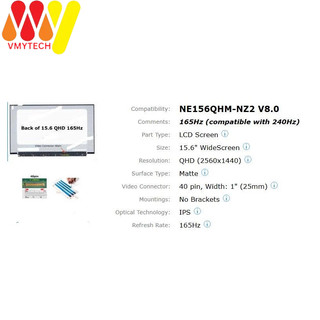 Màn hình laptop 15.6 Led Mỏng SLIM 40 pin QHD 2K 240hz  NE156QHM-NZ2 (chân cắm 25mm)