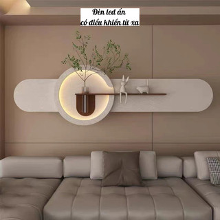 (Đèn led ẩn dùng điều khiển) Q3-Tranh treo tường đèn led trang trí cắm hoa, decor sau sofa, cửa hàng, quán spa hiện đại