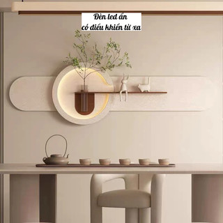 (Đèn led ẩn dùng điều khiển) Q3-Tranh treo tường đèn led trang trí cắm hoa, decor sau sofa, cửa hàng, quán spa hiện đại