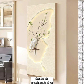 (K20)(  HÀNG CAO CẤP ) Tranh cắm hoa mẫu mới, tranh nghệ thuật, tranh đèn led ẩn hình con bướm