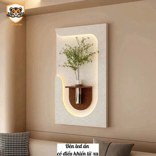 (Đèn có điều khiển) Tranh cắm hoa có đèn led ẩn dùng điều khiển, tranh decor phòng khách,cafe, phòng ngủ, hành lang