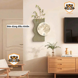 (Kèm đủ phụ kiện) Đồng hồ treo tường có đèn dùng điều khiển, đồng hồ trang trí, decor nhà cửa, làm quà tặng giá rẻ