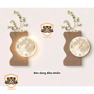 (Kèm đủ phụ kiện) Đồng hồ treo tường có đèn dùng điều khiển, đồng hồ trang trí, decor nhà cửa, làm quà tặng giá rẻ
