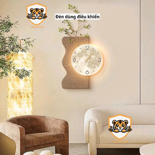 (Kèm đủ phụ kiện) Đồng hồ treo tường có đèn dùng điều khiển, đồng hồ trang trí, decor nhà cửa, làm quà tặng giá rẻ