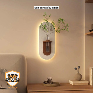 (M6) Đèn có điều khiển- Tranh treo tường có đèn led, tranh cát cắm bình hoa đẹp, tranh mấu mớ, quà tặng đẹp decor nhà
