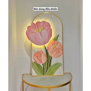 ( I9)(Hottrend 2024) Tranh Hoa Tráng Gương Pha Lê Treo Tường Hiện Đại Treo Phòng Khách Treo Hành Lang HỔ DECOR