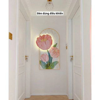 ( I9)(Hottrend 2024) Tranh Hoa Tráng Gương Pha Lê Treo Tường Hiện Đại Treo Phòng Khách Treo Hành Lang HỔ DECOR