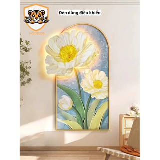 ( I9)(Hottrend 2024) Tranh Hoa Tráng Gương Pha Lê Treo Tường Hiện Đại Treo Phòng Khách Treo Hành Lang HỔ DECOR
