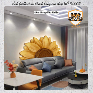 [GD] Tranh hoa hướng dương tráng gương pha lê, tranh trang trí ghế sofa, phòng khách, cửa hàng, quà tặng đẹp