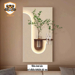 (Hàng loại 1 cao cấp ) Tranh treo tường cắm hoa decor nhà sang trọng, tranh trang trí phòng khách, quán cafe
