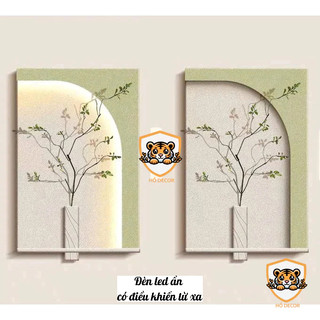 Tranh treo tường cắm hoa có đèn led, decor nhà, cửa hàng siêu xinh, sang trọng, quà tặng bạn