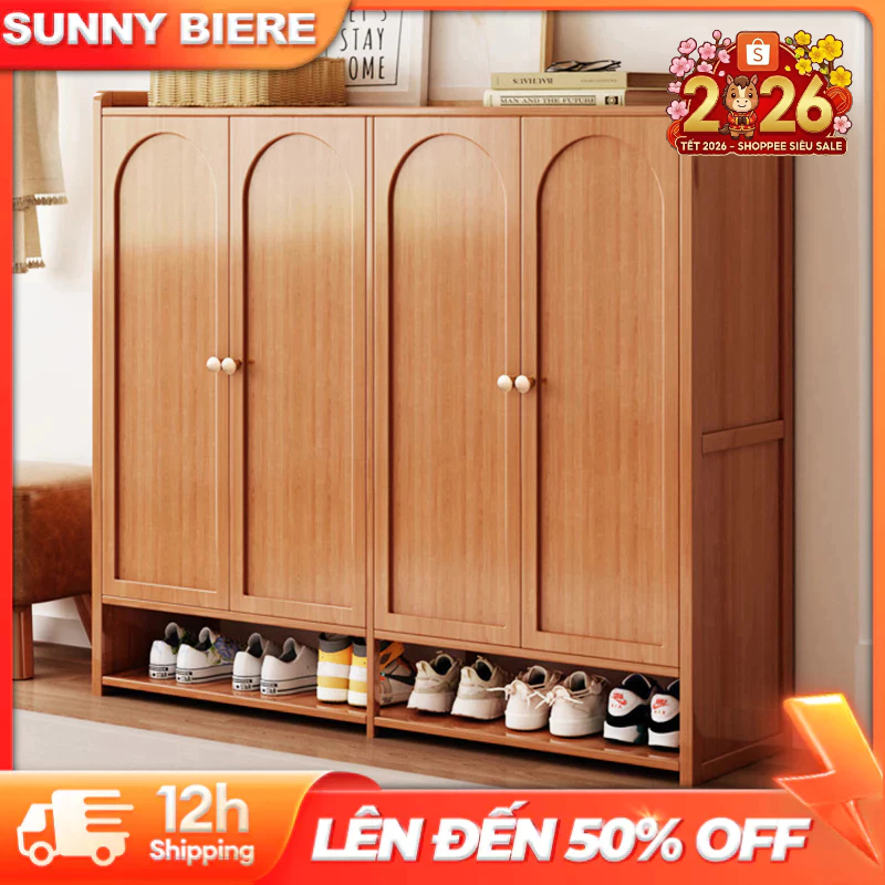 SUNNY BIERE Tủ Đựng Giày Nhiều Tầng Tủ Để Giày Dép Gỗ Tại Cửa Nhà Kệ Giày Chống Mốc Tủ Giày Nhà Trọ