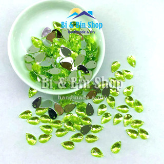 144 Viên Đá Kết Nhựa Giọt Nước 8x13mm Đính Kết Trang Phục, Làm Phụ Kiện Thời Trang