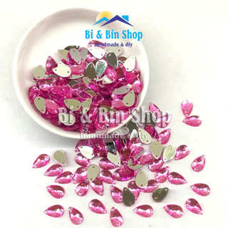 144 Viên Đá Kết Nhựa Giọt Nước 8x13mm Đính Kết Trang Phục, Làm Phụ Kiện Thời Trang