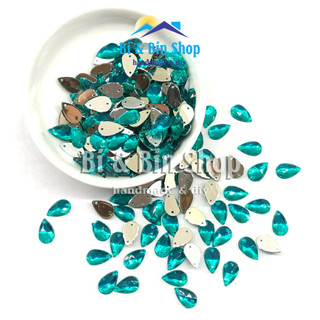 144 Viên Đá Kết Nhựa Giọt Nước 8x13mm Đính Kết Trang Phục, Làm Phụ Kiện Thời Trang