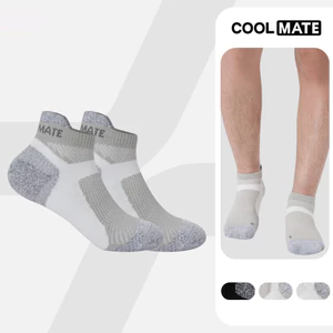 Tất Vớ thể thao unisex chạy bộ Pickleball Firm Compression Cushion Socks êm ái thấm hút tốt Coolmate