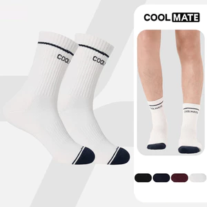 Tất/Vớ cổ trung nam nữ Unisex co giãn, bền bỉ, nhanh khô Coolmate