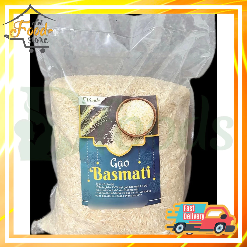 Gạo Ấn Độ Basmati Ấn Độ 1KG - Lựa chọn hoàn hảo cho người tiểu đường (MINIFOOD)