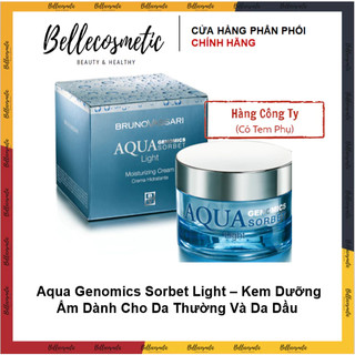 Aqua Genomics Sorbet Light 50ml - Kem Dưỡng Ẩm Bruno Vassari Da Thường Và Da Dầu 50ml